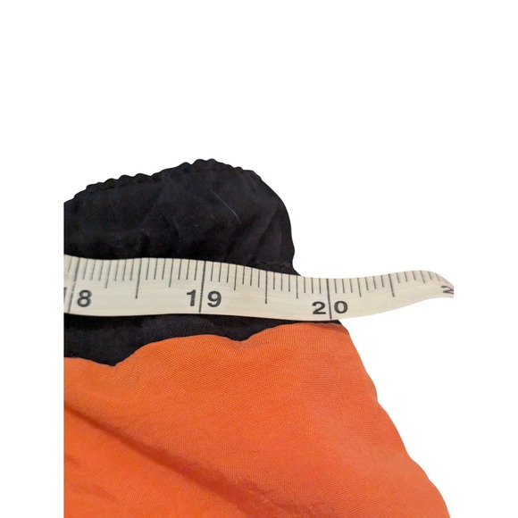 VTG Overkill‎ Canada Colorblock Shorts Men's Large Red Orange 90s Swim Trunks - Picture 10 of 11